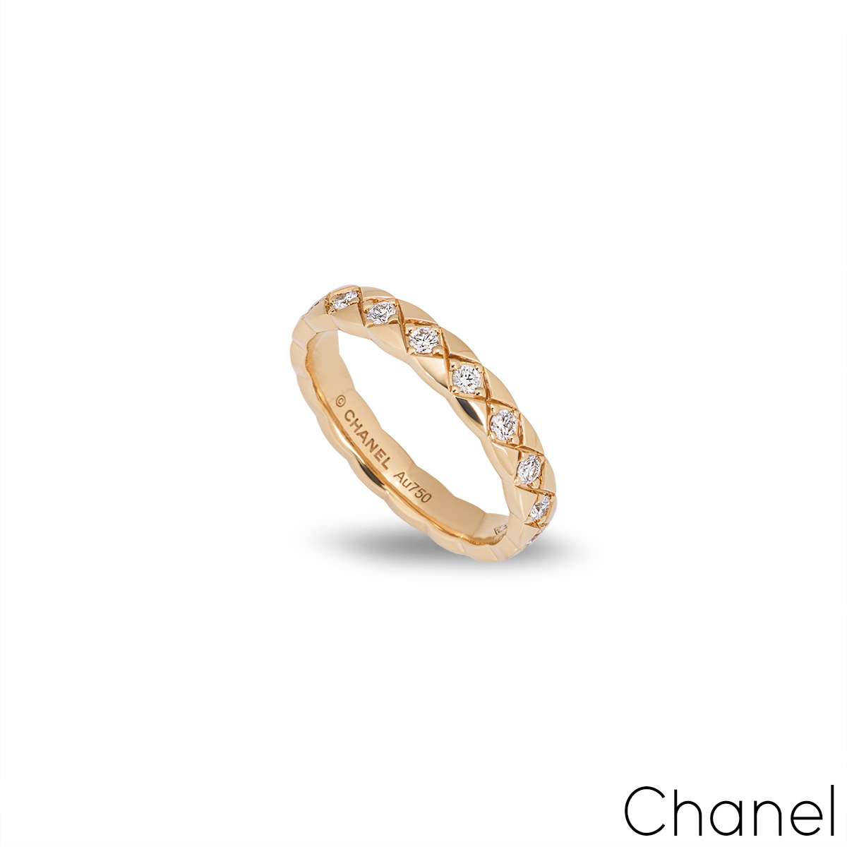 Chanel Beige / Rose Gold Coco Crush Ring J11786